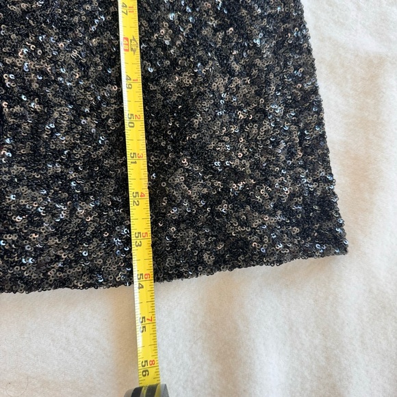 Express Sequin V-Neck Tie Waist Wide Leg Jumpsuit Size XS - Picture 6 of 11